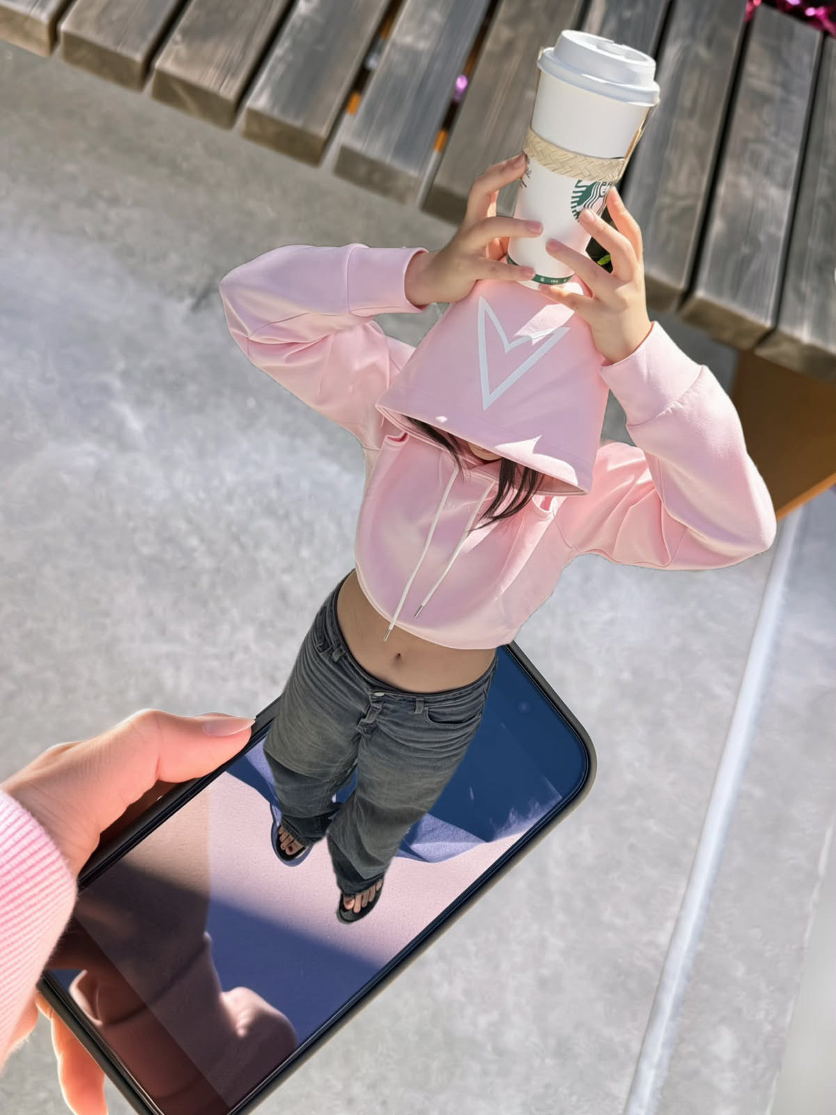 Turn Around | Open Back Hoodie | Blush Pink