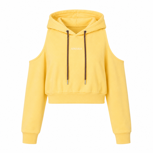 Turn Around | Open Back Hoodie | Sunshine Yellow