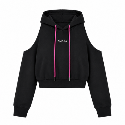 Turn Around | Open Back Hoodie | Black