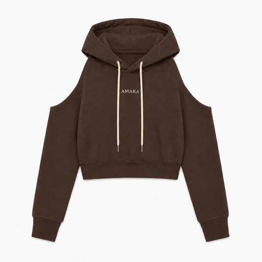 Turn Around | Open Back Hoodie | Cocoa Brown
