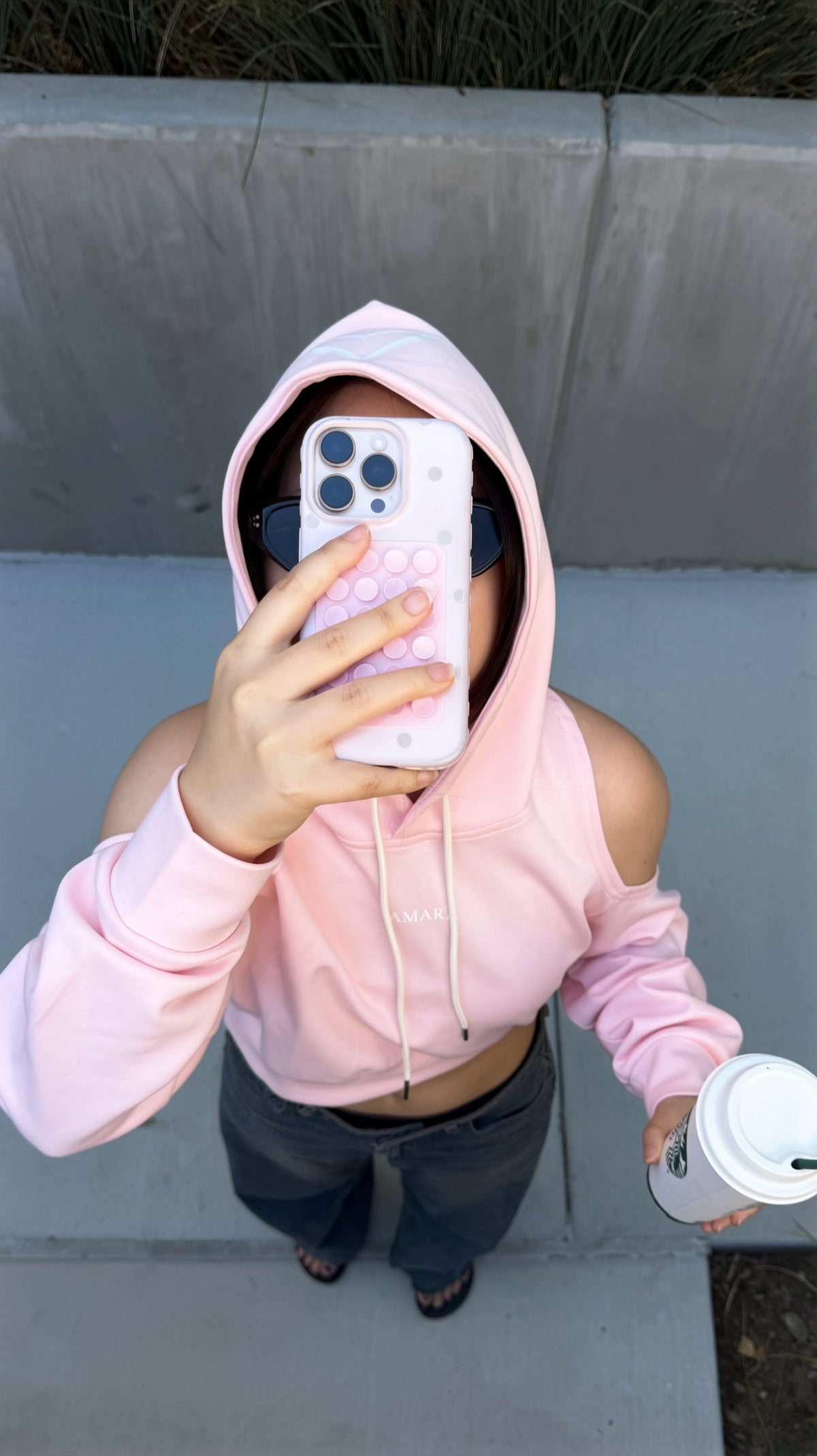 Turn Around | Open Back Hoodie | Blush Pink