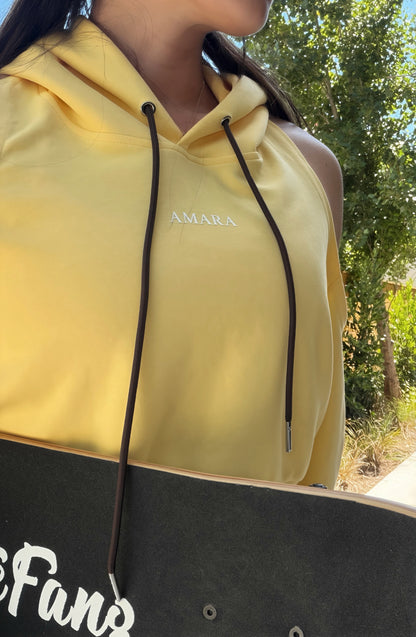 Turn Around | Open Back Hoodie | Sunshine Yellow