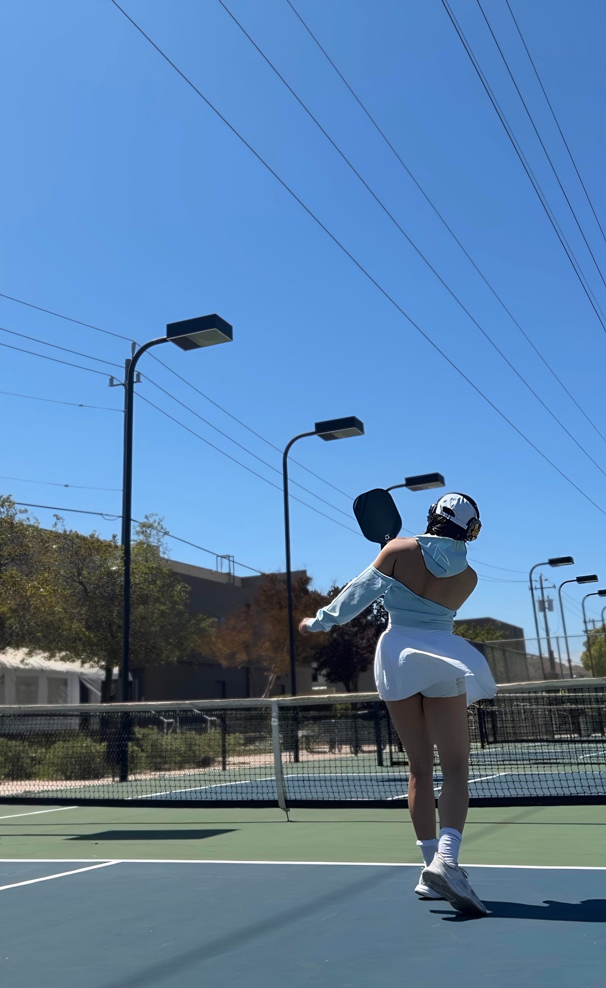 Turn Around | Open Back Hoodie | Baby Blue