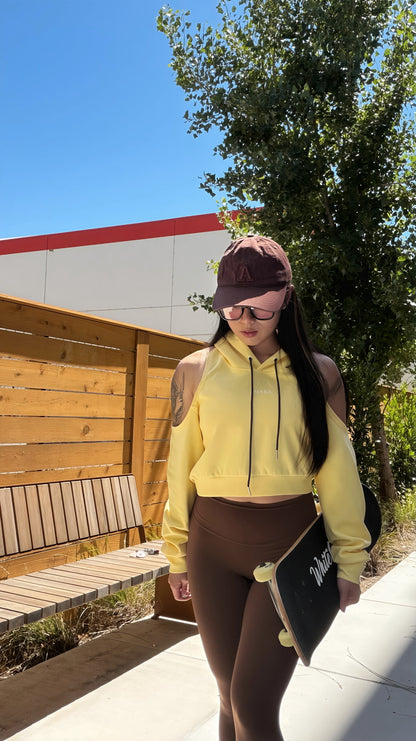 Turn Around | Open Back Hoodie | Sunshine Yellow