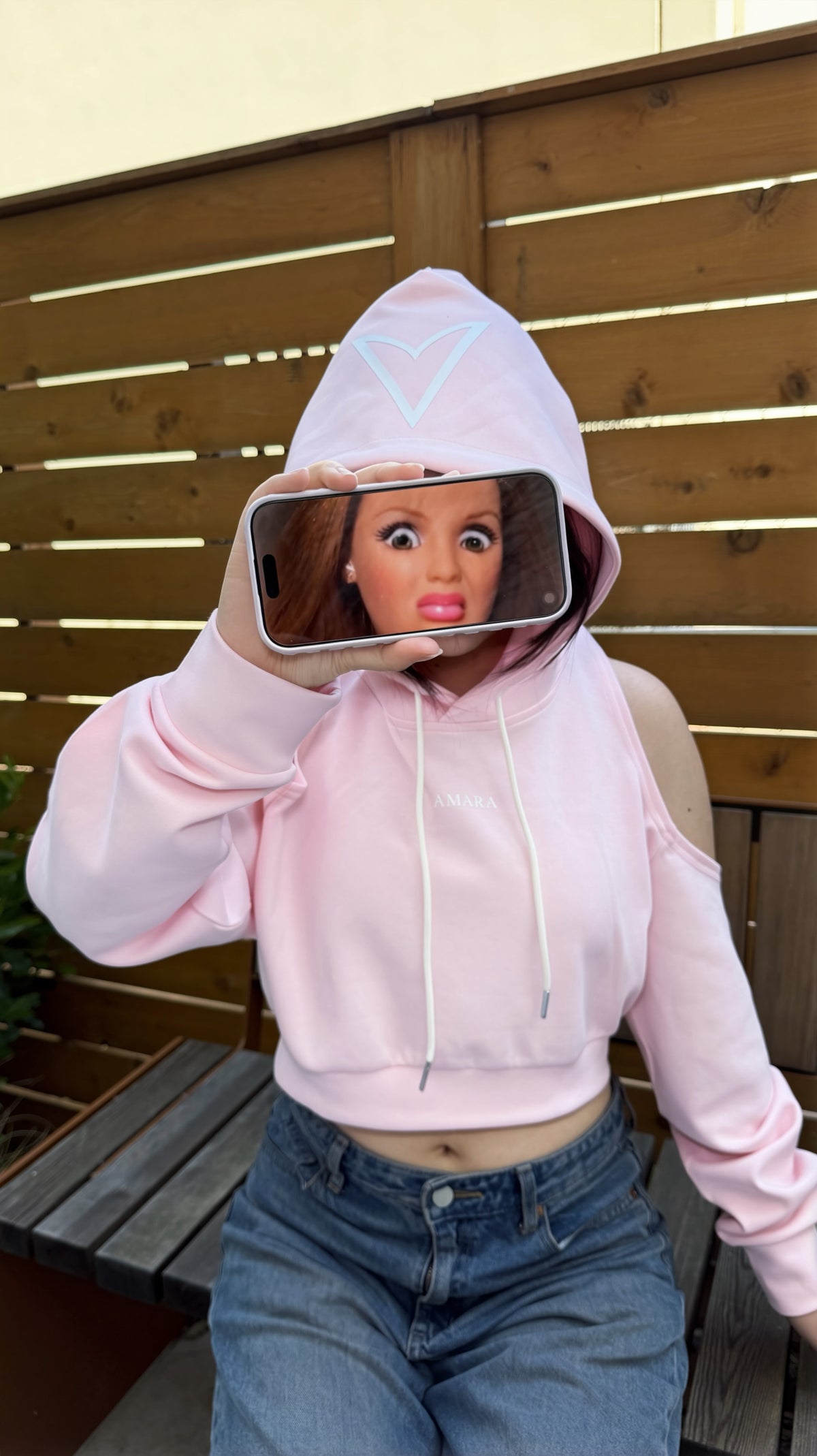 Turn Around | Open Back Hoodie | Blush Pink