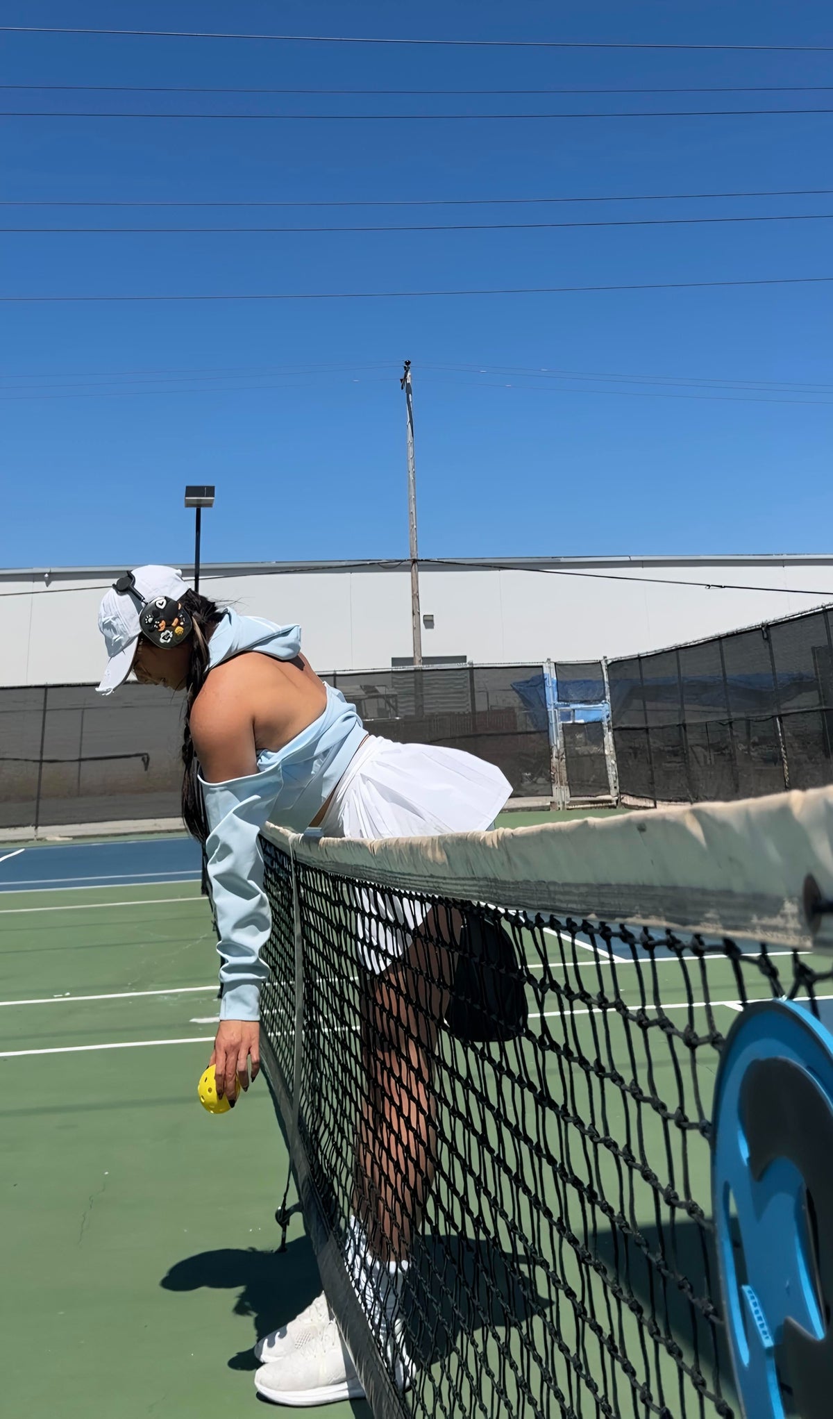 Turn Around | Open Back Hoodie | Baby Blue